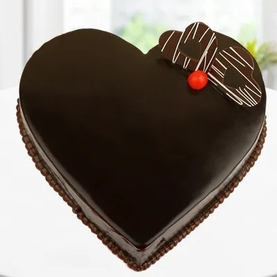 1 Kg Heart Shaped Chocolate Cake