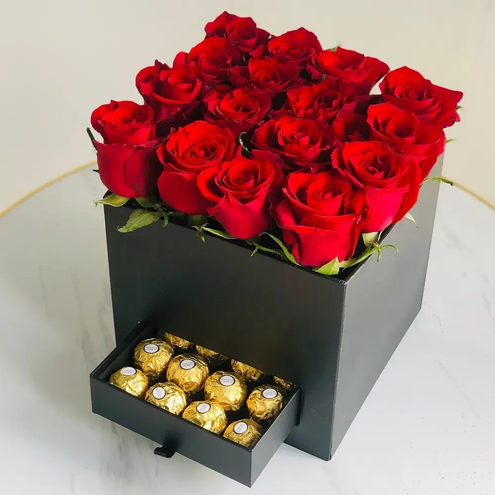 Flowers & Ferrero In Box