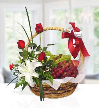 Special Fruits Flowers Basket